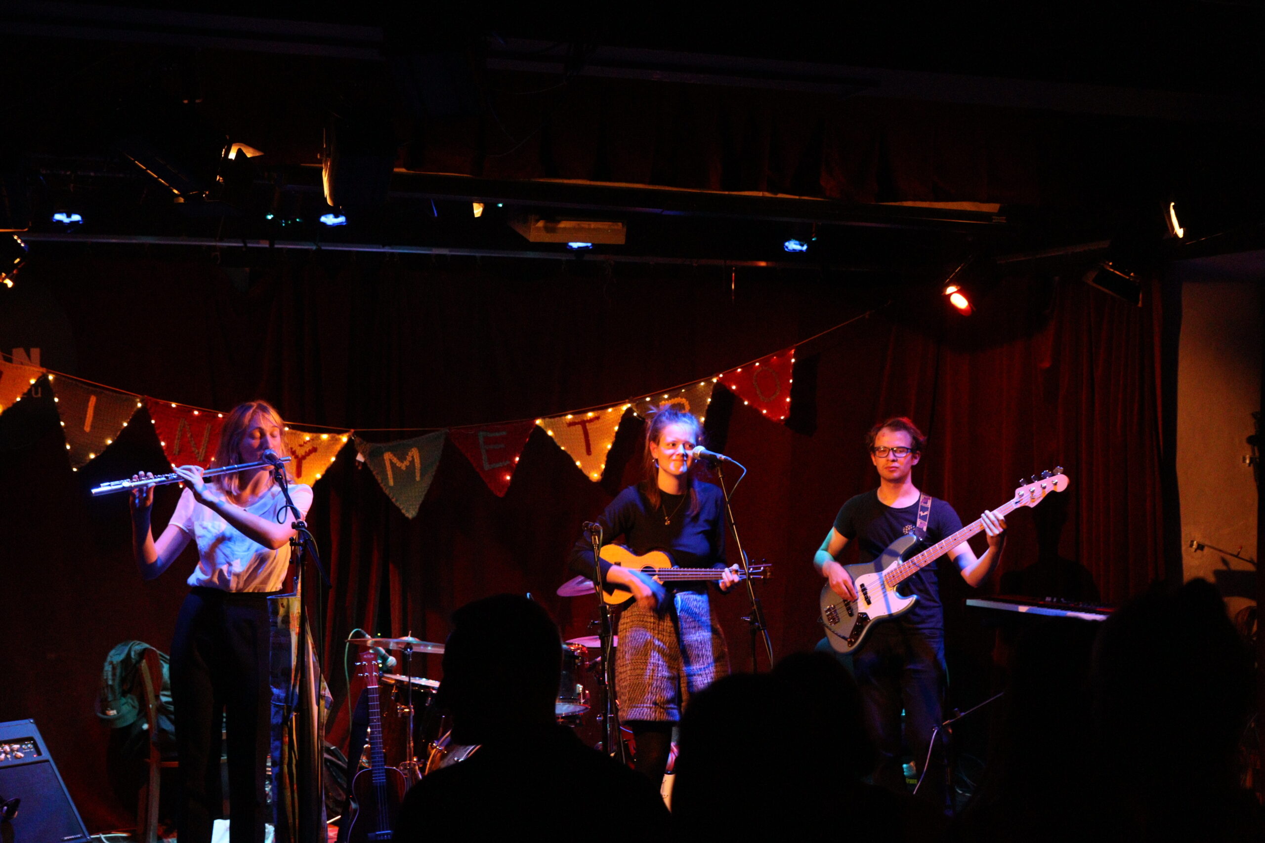The band performing in Prague.